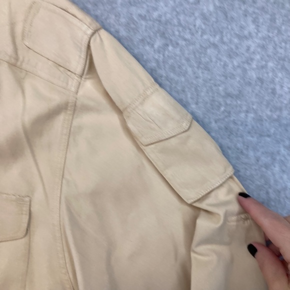 Vintage Orvis XXL Cream Khaki Safari Hunting Shirt Long Sleeve Button Up - Picture 3 of 9